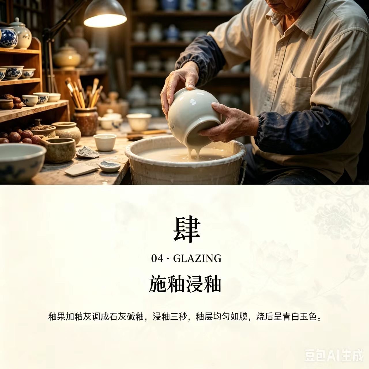 施釉浸釉工艺