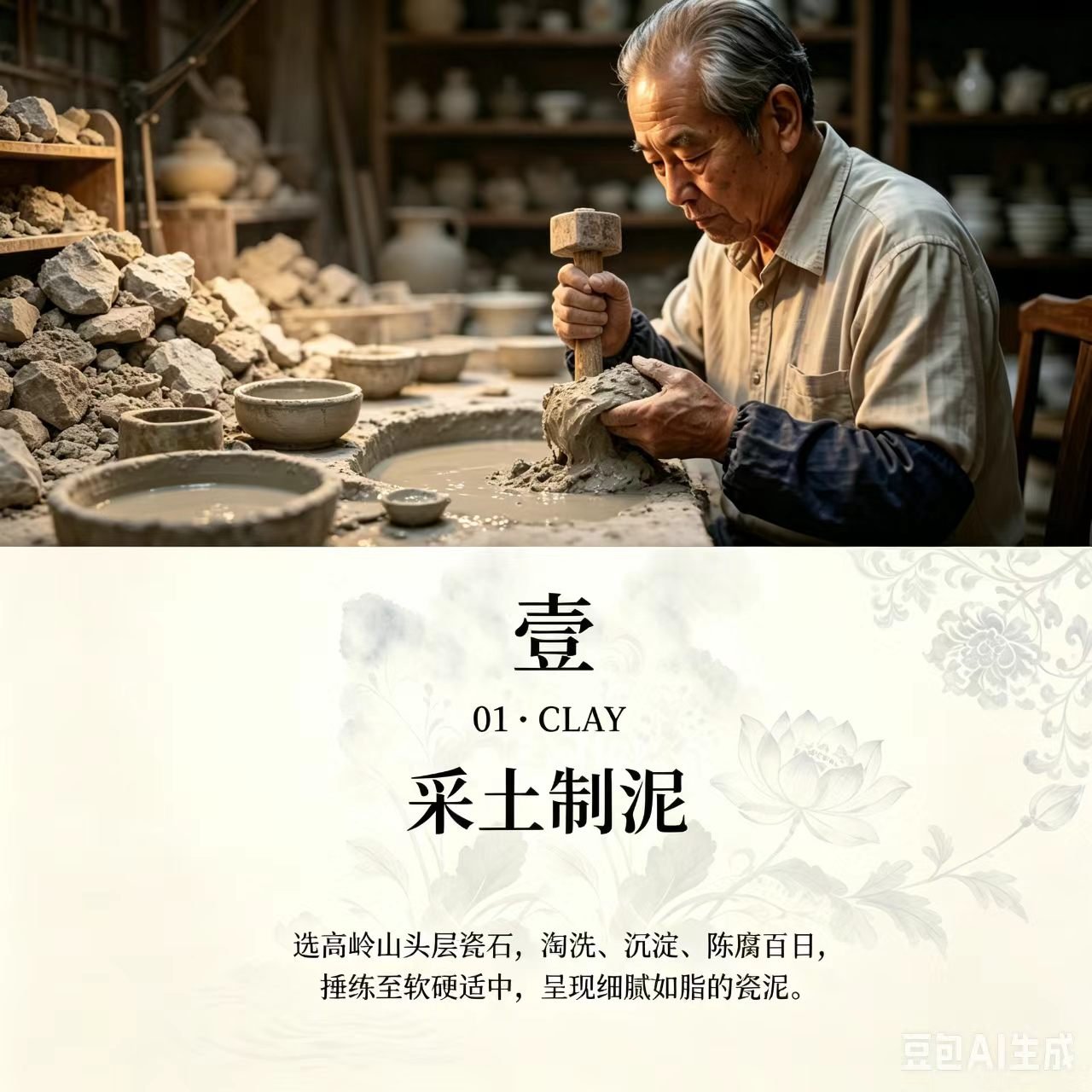 采土制泥工艺